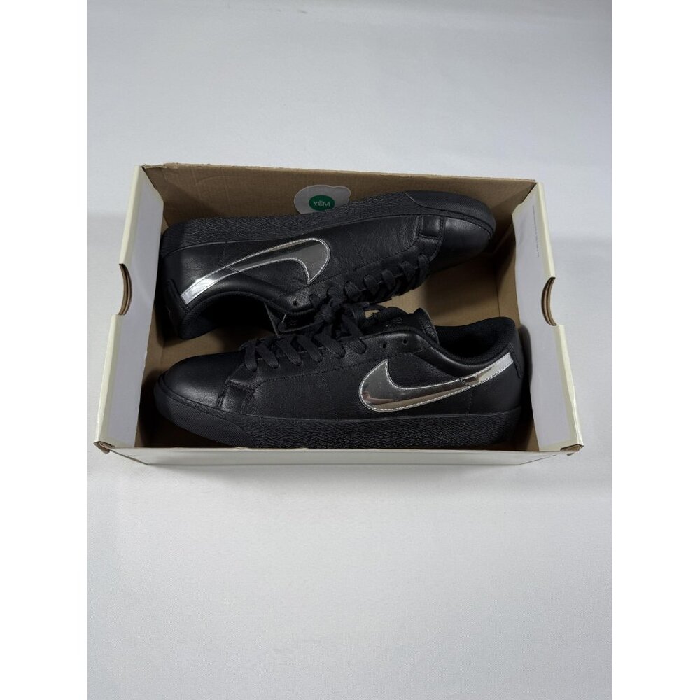 New Nike SB Zoom Blazer Low QS Shoes Mens Size 11 Black Silver Skate HJ6703-001